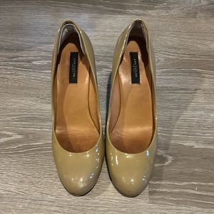 Ann Taylor Patent Leather Tan Pumps Heels 7.5 Women’s shoes